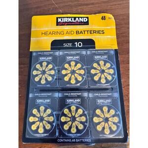 Kirkland Signature Hearing Aid Batteries, Long-Lasting Power, Size 10, 48-Count